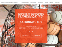 Tablet Screenshot of hollywoodfarmersmarket.org